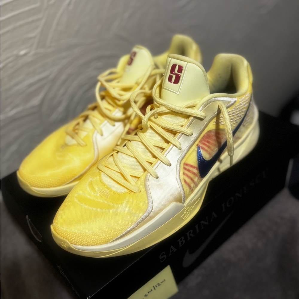 Nike Yellow and Blue Athletic Sneakers